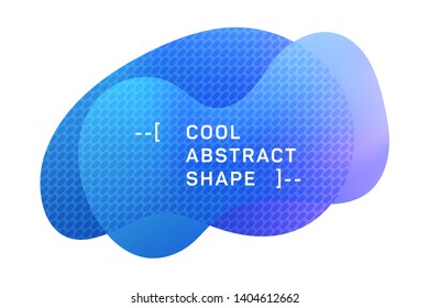 Gradient color fluid shapes banner with halftone pattern. Vector geometric gradient shapes overlap banner design. Abstract shapes composition template.
