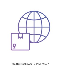 Farbverlaufsfarbe Symbol für globale Vektorgrafik der Lieferung