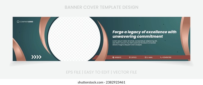 gradient color gold abstract background banner social media cover template design