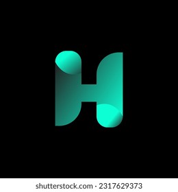 Gradient Color H Logo Design
