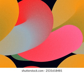 Gradient color handwritten lines strokes spirals seamless pattern. Gradient abstract shapes. Vector graphic with wavy lines in rainbow colors. Colorful fluid wave seamless pattern.