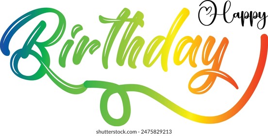 Gradient, Gradient color happy Brithday Happy Brithday golden luxury text effect design