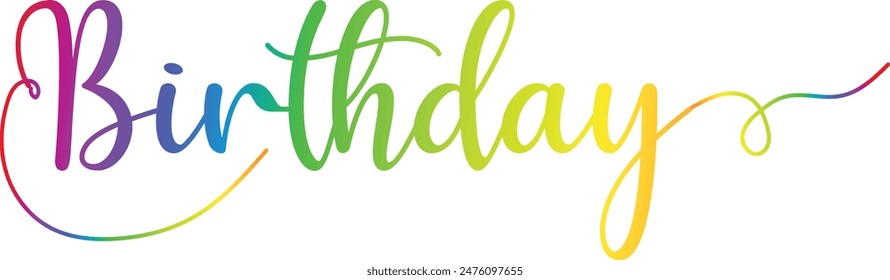 Gradient color, Happy Brithday golden luxury text effect design