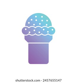 Gradient Color Ice cream vector icon