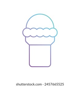 Gradient Color Ice cream vector icon