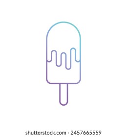 Gradient Color Ice Cream vector icon