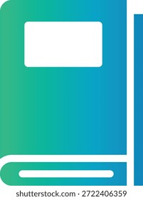 Icono de color degradado del libro que representa la educación y el conocimiento