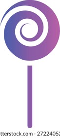 Farbverlauf-Symbol des Lollipop, der Süße und Glück repräsentiert