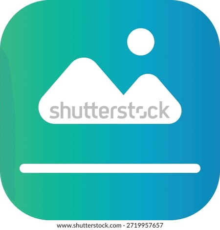 Gradient color icon of a picture gallery, vibrant photography blend.