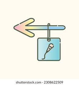gradient color icon to sing