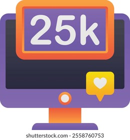 Gradient color illustration for 25k Resolution screen