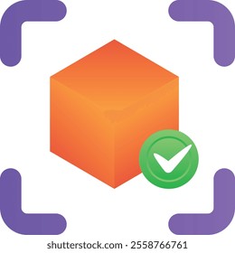 Gradient color illustration for 3d cube design