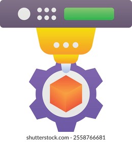 Gradient color illustration for 3d print machine