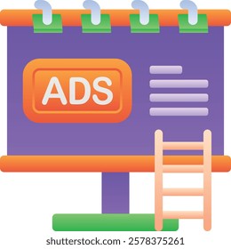 Gradient color illustration for Advertisement board
