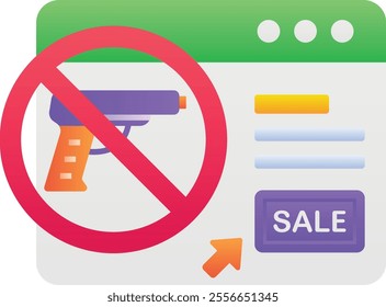 Gradient color illustration for Bargain, illegal weapon buy