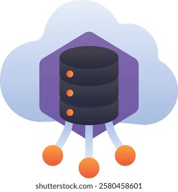 Gradient color illustration for Big data server