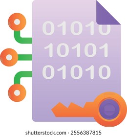 Gradient color illustration for Binary file key