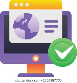 Gradient color illustration for Browser check