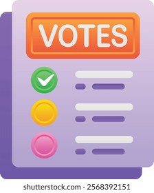 Gradient color illustration for Cast a vote