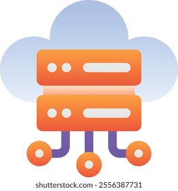 Gradient color illustration for Cloud hosting