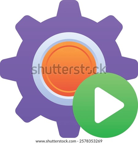 Gradient color illustration for Cogwheel media play