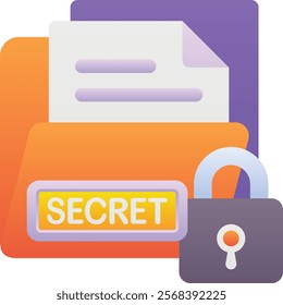 Gradient color illustration for Confidential document