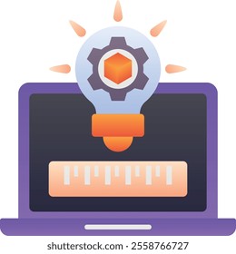 Gradient color illustration for Creative idea, bulb light