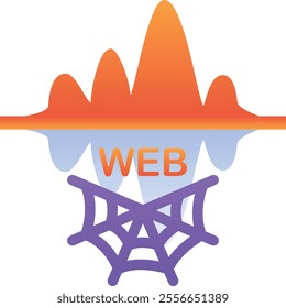 Gradient color illustration for Cyber web hacker