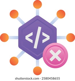 Gradient color illustration for Delete code