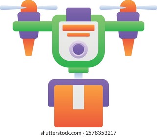 Gradient color illustration for Drone camera delivery