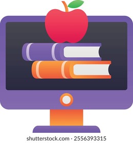 Gradient color illustration for E Learning