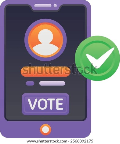 Gradient color illustration for E vote
