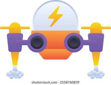 Gradient color illustration for Electric drone