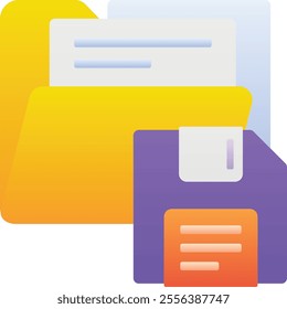 Gradient color illustration for File folder