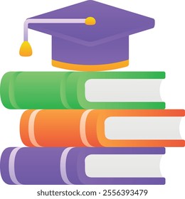 Gradient color illustration for Graduation study