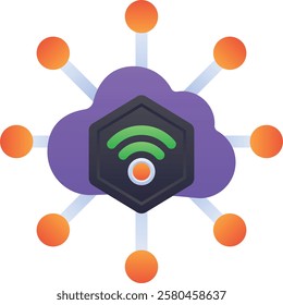 Gradient color illustration for Internet of things