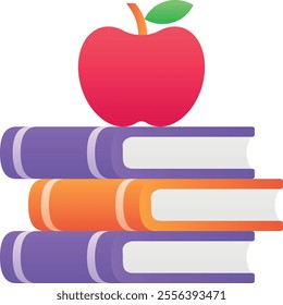 Gradient color illustration for Knowledge books