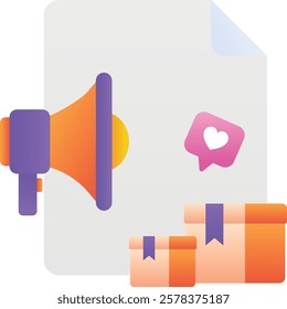 Gradient color illustration for Logistics marketing