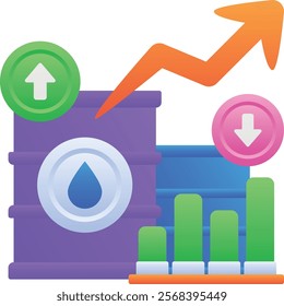 Gradient color illustration for Oil trading