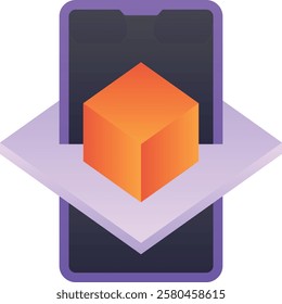 Gradient color illustration for Online ar box