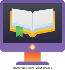Gradient color illustration for Online education