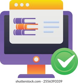 Gradient color illustration for Online library