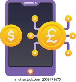 Gradient color illustration for Online payment network