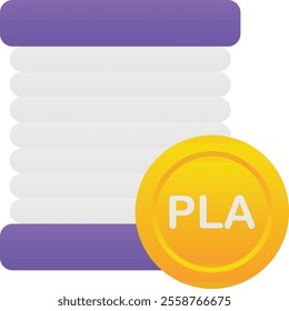 Gradient color illustration for Pla design