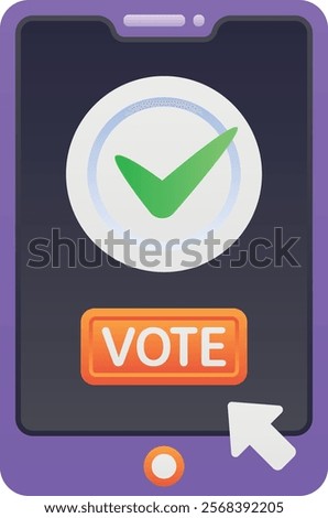 Gradient color illustration for Politics voting