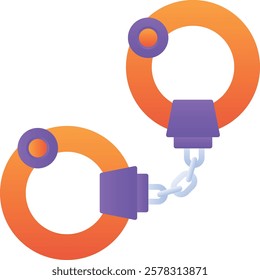 Gradient color illustration for Prisoner handcuff