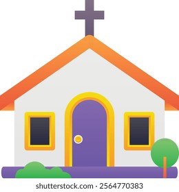 Gradient color illustration for Religious building