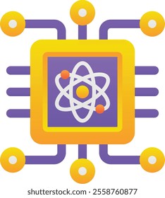 Gradient color illustration for Science microchip