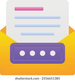 Gradient color illustration for Secure mail