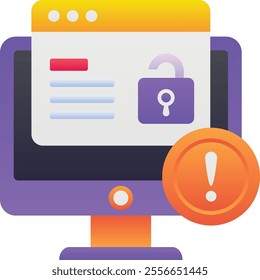 Gradient color illustration for Security warning